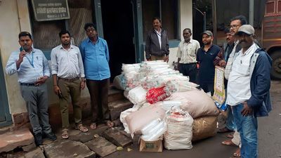 Shops raided, plastic waste seized