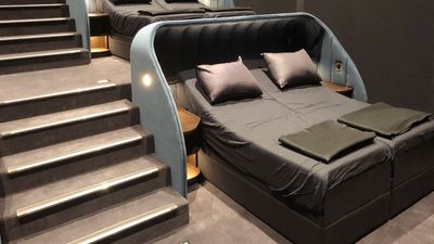 This luxury movie theater has beds instead of seats