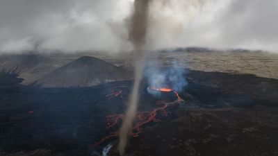 Iceland's newest volcano is now spewing out tornadoes