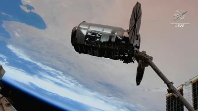 Cygnus space freighter arrives at space station with 8,200 pounds of cargo aboard