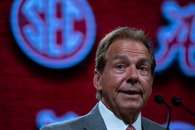 Nick Saban’s mischievous grin while leaving press conference inspired some hysterical memes