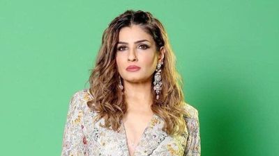 Raveena Tandon shares a glimpse from ‘Ghudchadi’ dubbing session