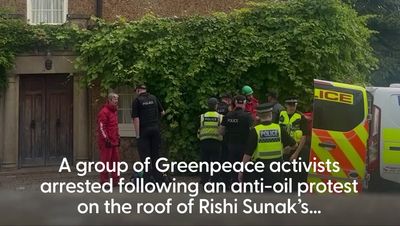 Greenpeace protesters bailed following roof-top protest at Rishi Sunak’s home