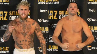 Video: Nate Diaz, Jake Paul need towels to make weight for boxing grudge match