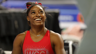 Simone Biles Is All Smiles Ahead of Her First Competition in Years