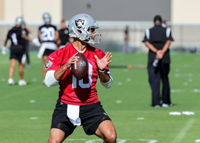 Raiders QB Jimmy Garoppolo throws three interceptions during Friday practice