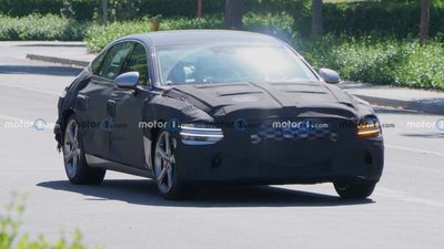 Genesis G80 Facelift Spy Photos Show Updated Lights, Restyled Interior