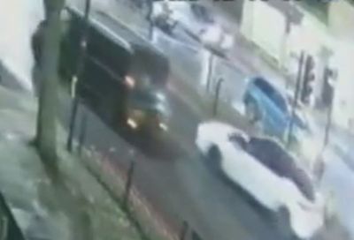 Harrowing CCTV shows road rage driver tailgating grandfather before killing him with single punch