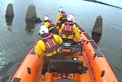 Man found clinging to concrete pillar in Firth of Forth rescued by lifeboat crew