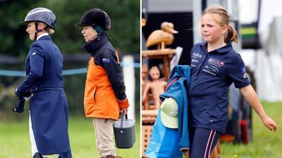 Princess Anne’s grandchildren show off inherited sporty genes as three generations come together for special event