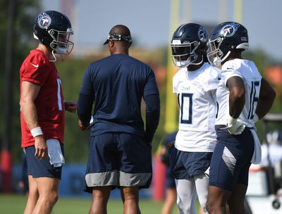 Titans’ Ryan Tannehill talks O-line struggles, chemistry with Hopkins, Burks’ growth