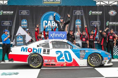Nemechek recovers from early spin to claim Michigan Xfinity win
