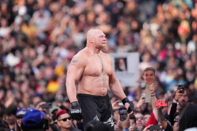 Brock Lesnar had an awkward wardrobe malfunction at SummerSlam