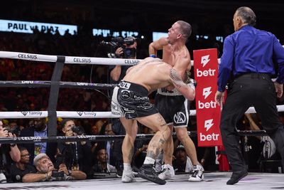 Photos: Jake Paul def. Nate Diaz – but not before a guillotine choke attempt