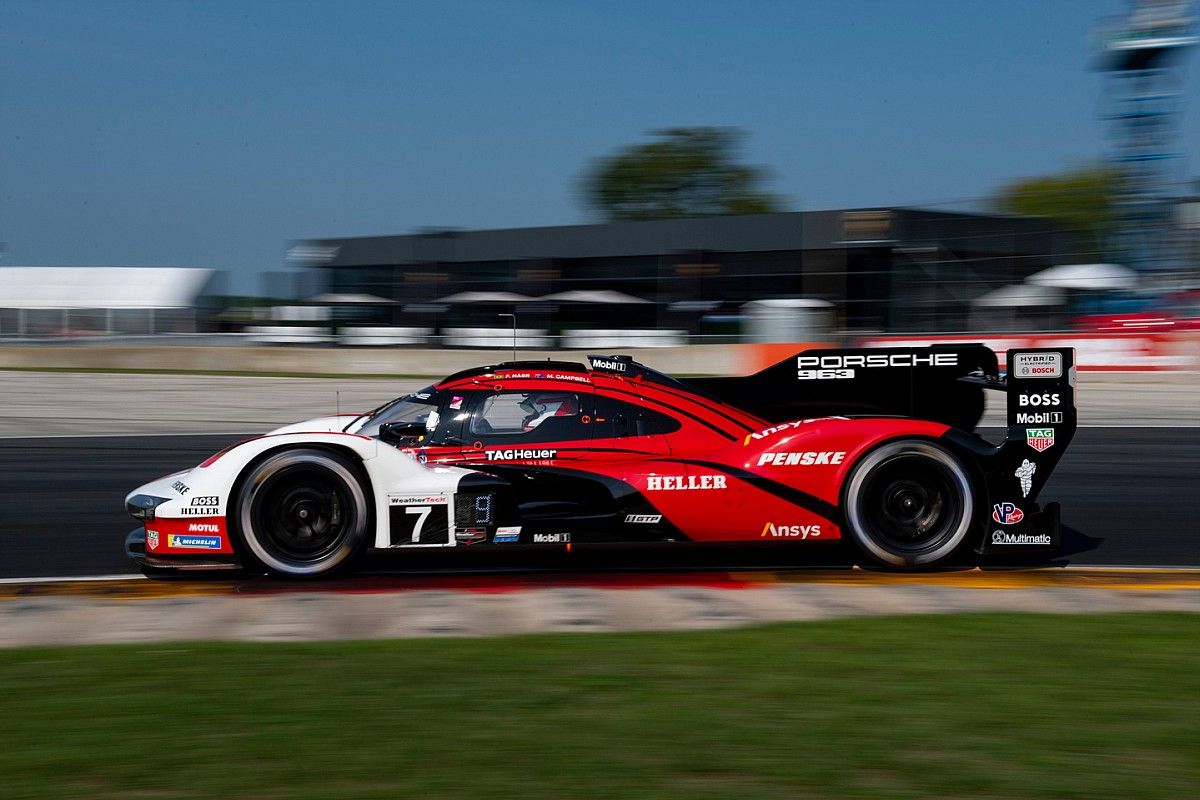 IMSA Road America Campbell, Nasr Penske Porsche takes…