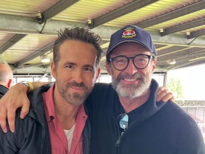 Hugh Jackman joins Ryan Reynolds at Wrexham game: ‘Finally snagged an invite!’