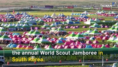 World Scout Jamboree in South Korea to end early over typhoon warning after heatwave