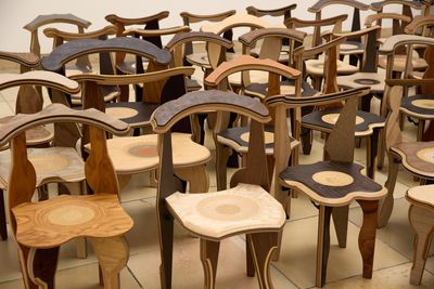 Play with Martino Gamper chairs at Munich's Haus der Kunst