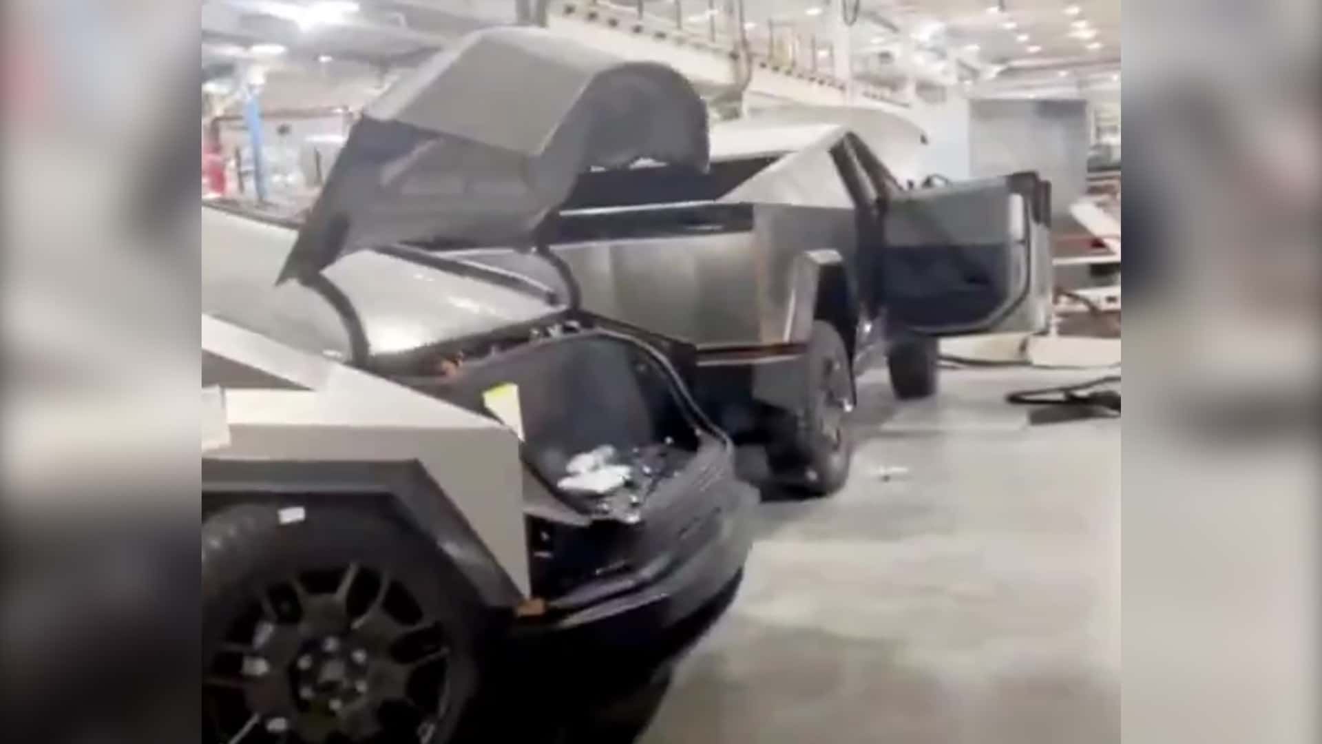 Leaked Tesla Cybertruck Video Shows Smaller Than…