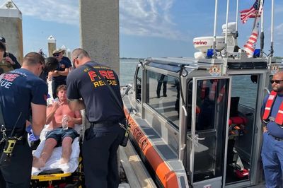Man rescued after spending two days lost at sea in partially sunken boat