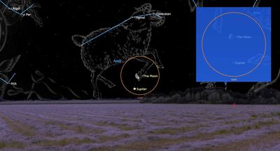 See Jupiter and the half moon join up in the night sky tonight