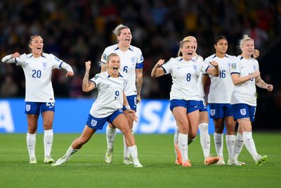England progress to Women's World Cup 2023 quarter-finals after tense penalty shootout and sending off