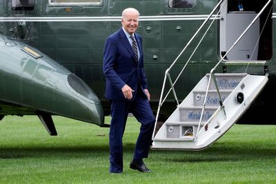 Biden heads west for a policy victory lap, drawing an implicit contrast with Trump