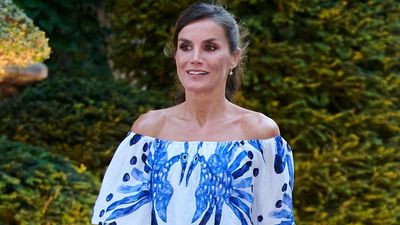 Queen Letizia just wore the most stunning coral dress - but we're obsessed with her adorable interaction with this Greek royal