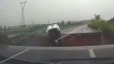 Dramatic Video Captures SUV Crashing Into Washed-Out Bridge, Rescue That Follows