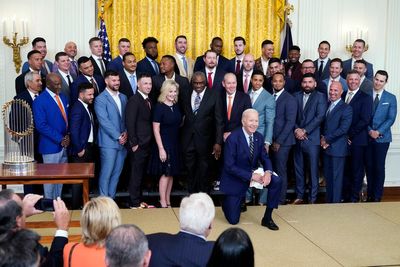 President Biden hosts Astros, says he can relate to Dusty Baker, oldest manager to win World Series