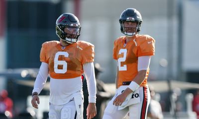 The Buccaneers put an indecisive ‘OR’ between Baker Mayfield and Kyle Trask on their QB depth chart