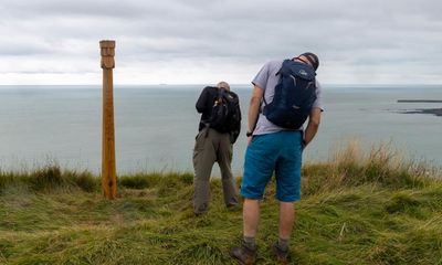 Mystery totem pole appears on coastal path in south-east England