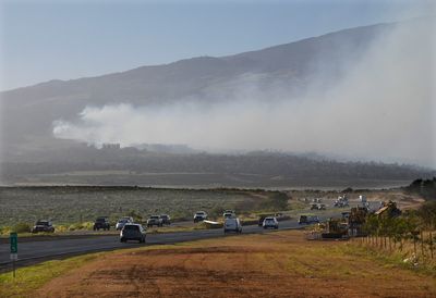 It's very windy and dry in Hawaii. Strong gusts complicate wildfires and prompt evacuations