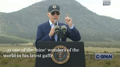 Joe Biden mistakenly refers to the Grand Canyon as one of the ‘nine’ wonders of the world