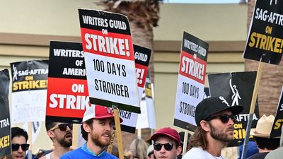 Watch: Hollywood screenwriters march in Los Angeles as WGA strike hits 100 days