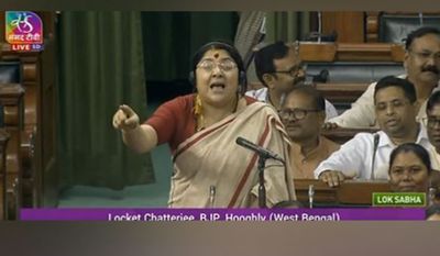 Opposition silent on Rajasthan, Bengal, Chhattisgarh incidents, but is talking about Manipur: BJP MP Locket Chatterjee