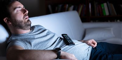 Why do I fall asleep on the sofa but am wide awake when I get to bed?