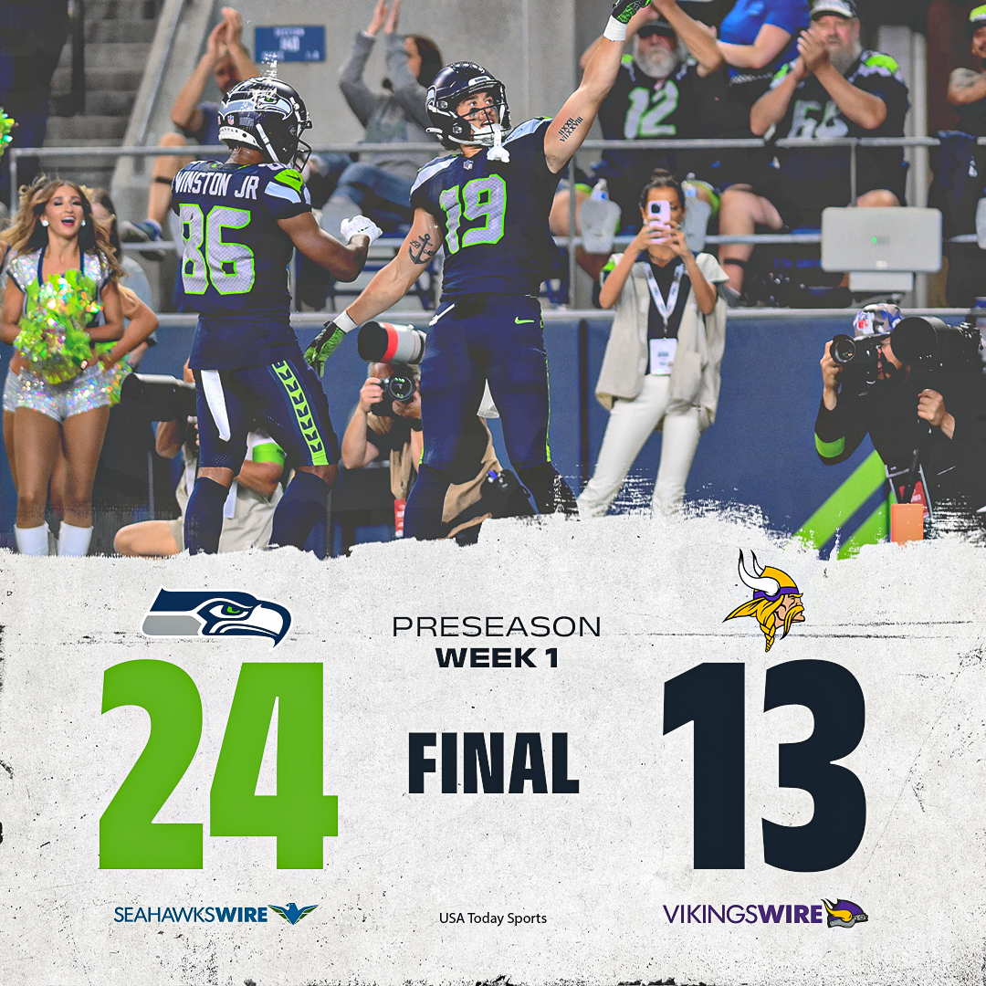 Seattle Seahawks Rapid Reaction: Drew Lock, Rookies, Lead Seattle to 24-13  Preseason Win vs. Minnesota Vikings - Sports Illustrated Seattle Seahawks  News, Analysis and More