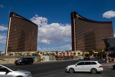 Man spends $200,000 posting offensive messages on the side of Hilton hotel in Las Vegas