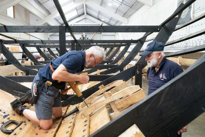 Backbone of Sutton Hoo replica ship completed after nine-month delay