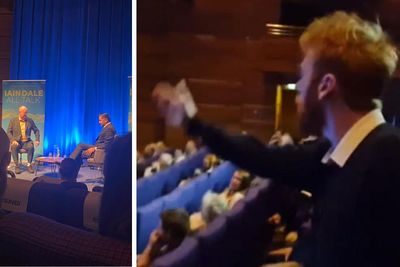 Ultra-Unionist stops First Minister's Fringe show with 'anti-white' claim