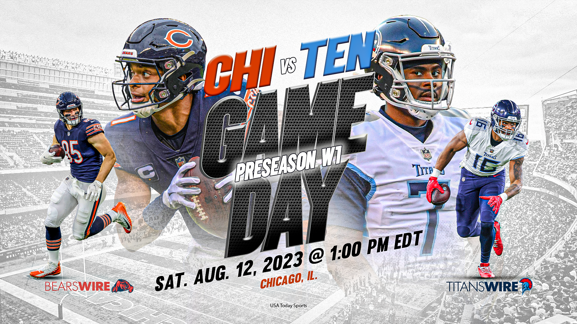 How to watch, listen, stream  Bears vs. Titans 2023 Preseason Week 1