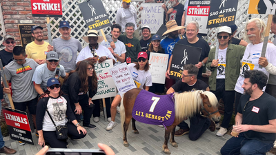 The Parks And Recreation Cast Including Li’l Sebastian Just Reunited To Join The Actors Strike