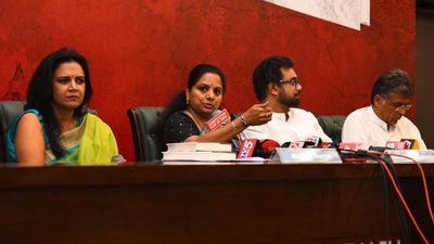 BRS MLC Kavitha says parties must give political space to women