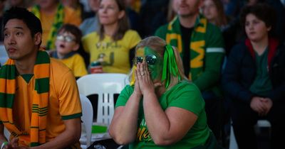 Fans flood Wheeler Place in green and gold to support Matildas in World Cup quarter final