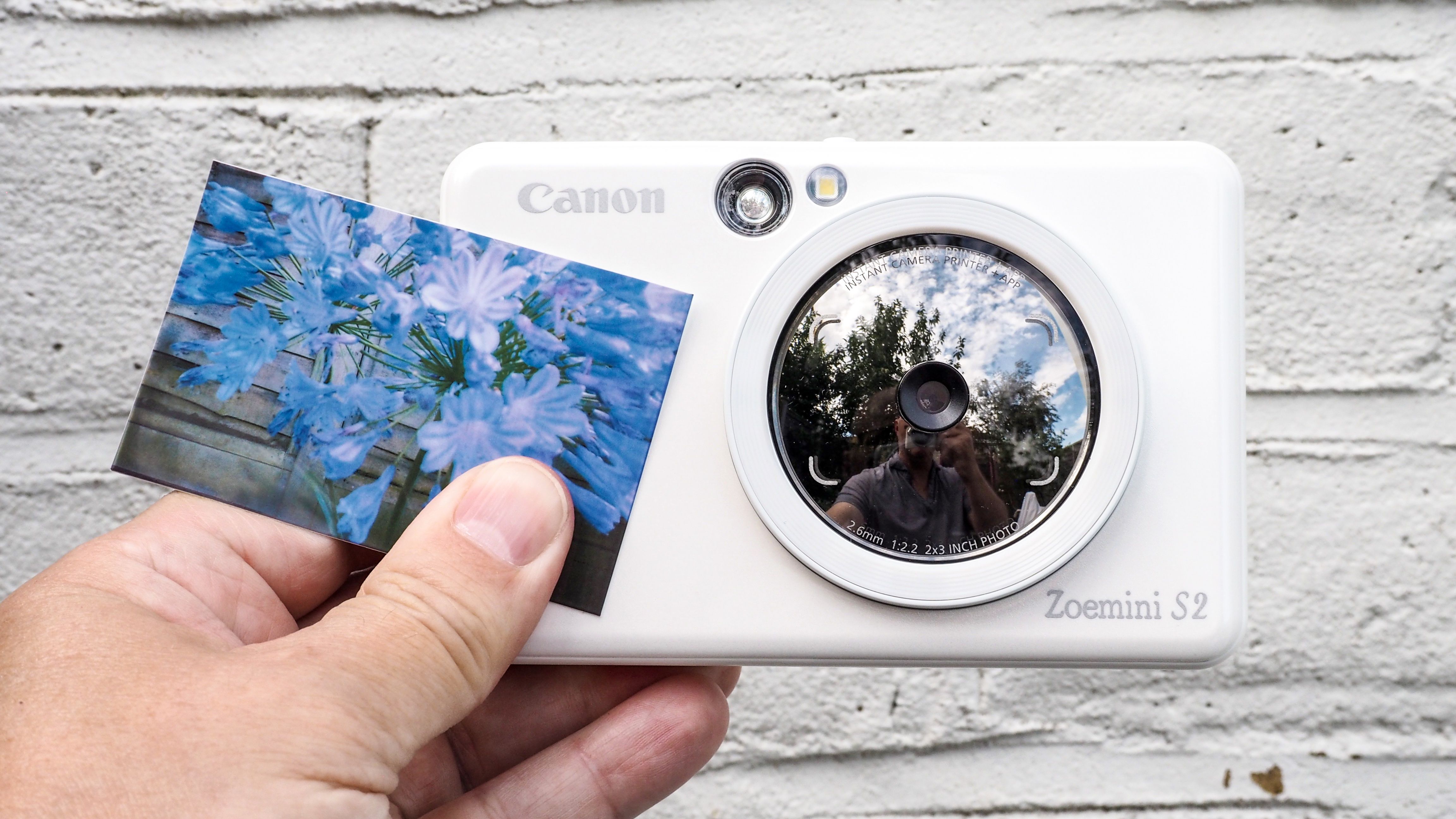 Canon Zoemini S2 2in1 Mini Photo Printer Camera, 10 Prints Included Pearl  White