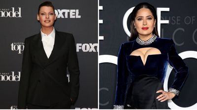 Linda Evangelista has revealed what it’s like having Salma Hayek be stepmother to her son