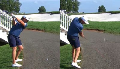 Cameron Smith Makes Birdie After Striking Fairway Wood From Cart Path