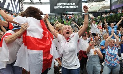 ‘It’s a brilliant atmosphere’: flags, fans and fun as England’s women win