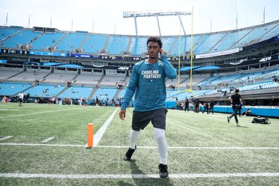 LOOK: Bryce Young takes the field for 1st home game at Bank of America Stadium